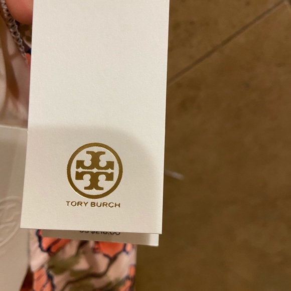 Tory Burch Pink Poppies Bloom Tie Front One-Piece - Picture 6 of 9